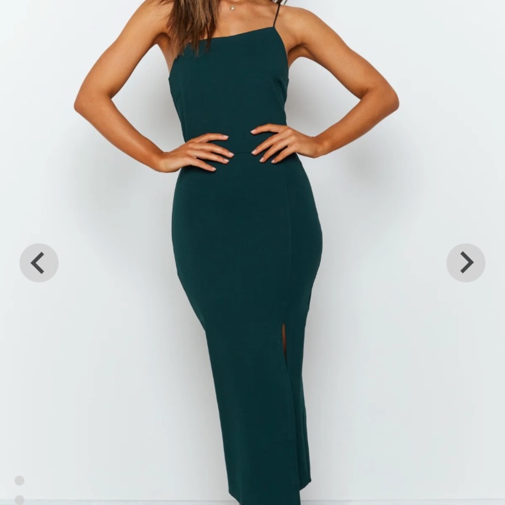 BEGINNING BOUTIQUE Green Bodycon Midi Dress (4) - Picture 6 of 8
